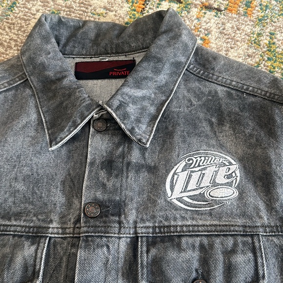 Vintage 100 Anniversary MillerLite Harley Denim Jacket - Picture 4 of 5